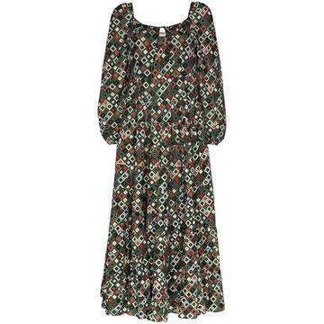 Marie printed cotton maxi dress