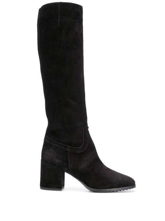 block heel knee-high boots展示图