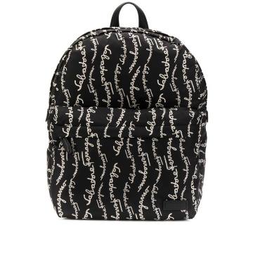 signature print backpack
