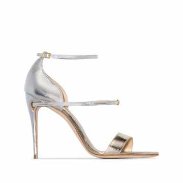 silver and gold Rolando 105 leather sandals