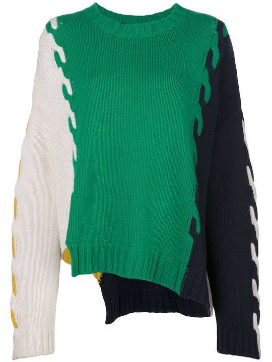 colour block oversized jumper展示图