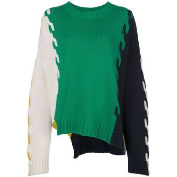 colour block oversized jumper