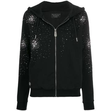 rhinestone detail hoodie