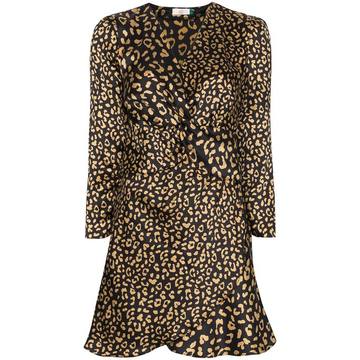 Lilly leopard print silk mini dress