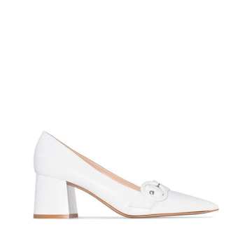 white 60 pointed pumps