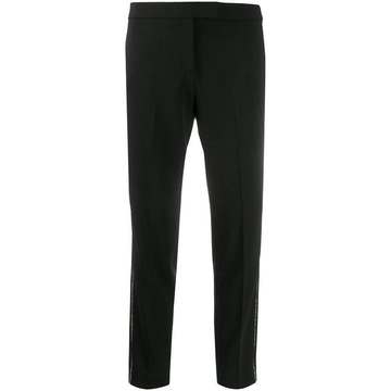 stone-piping straight trousers