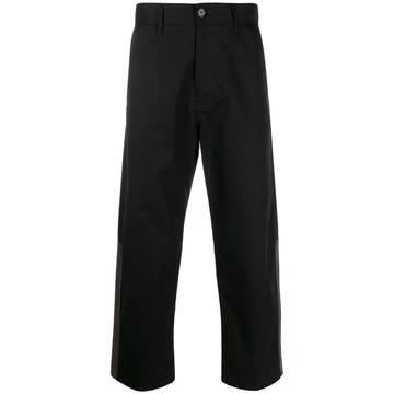 contrast panelled cropped trousers