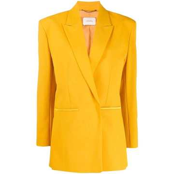 boxy fit structured shoulder blazer