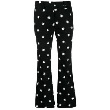 star print straight trousers