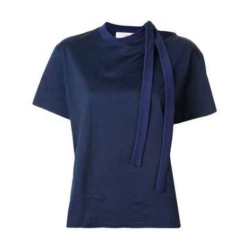 asymmetric tie detail T-shirt