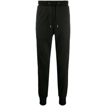 contrast piped trim track pants