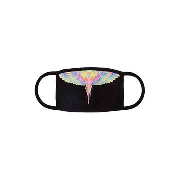 Black fluo wings cotton mouth mask