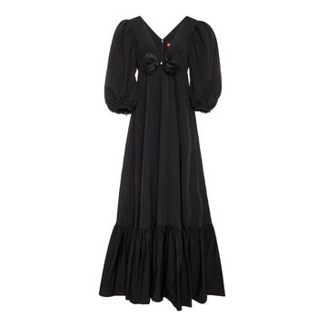 Devon Bow-Embellished Cotton-Blend Maxi Dress