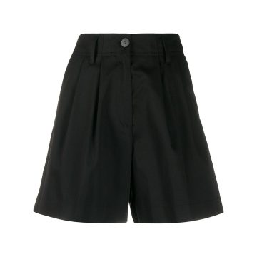 high-waisted tailored-style shorts