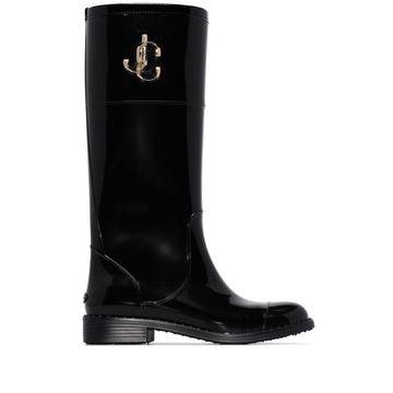 black Edith PVC rain boots