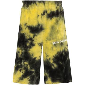 tie-dye chenille track shorts