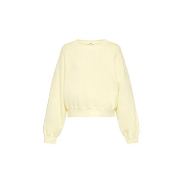 Balloon Sleeve Cotton Sweatshirt