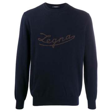 logo intarsia cashmere jumper