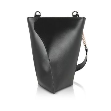 Black Layla Leather Shoulder Bag