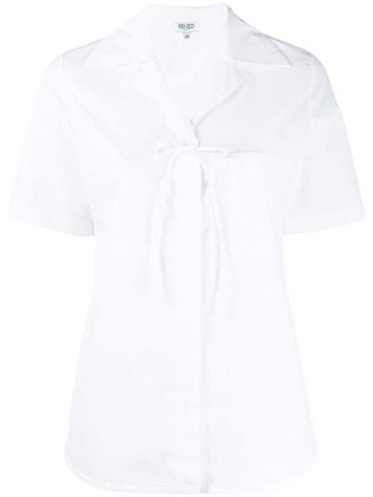 bow-embellished short-sleeved shirt展示图