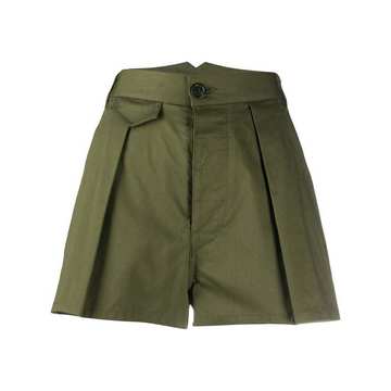 high-rise pleated shorts