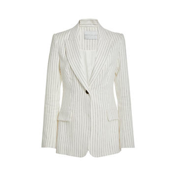 Bellini Pinstriped Linen-Blend Blazer