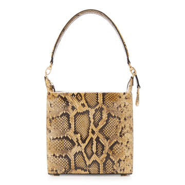 Lucie Snake-Effect Leather Top Handle Bag