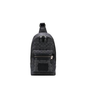 monogram print backpack