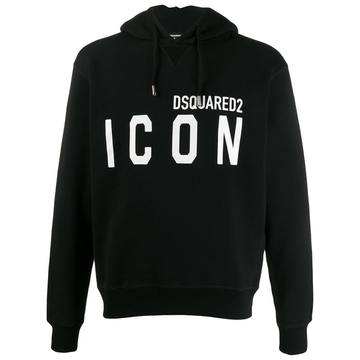 Icon logo print hoodie