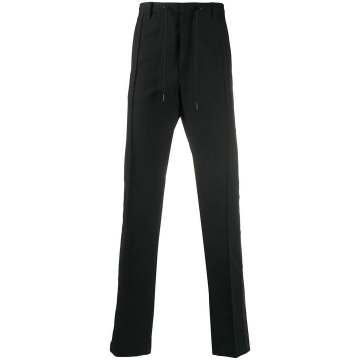 Wool-blend pants with snap sides
