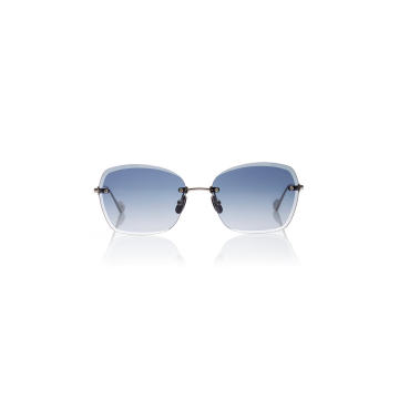 Ava Metal Round-Frame Sunglasses