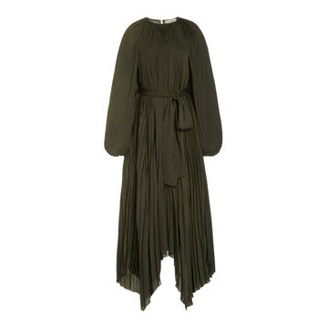 Yalena Pleated Midi Dress