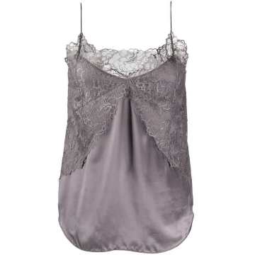 lace-embroidered camisole top