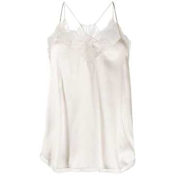 lace-embroidered camisole top