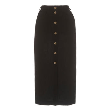 Daija Crepe Button-Detailed Maxi Skirt