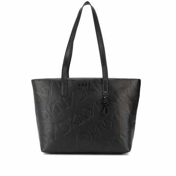 logo embossed tote