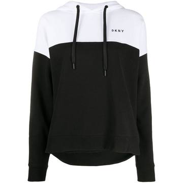 logo-flip drawstring hoodie