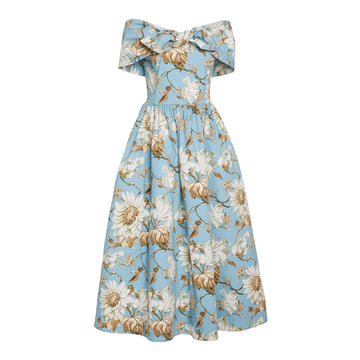 Bow-Accented Floral Dress