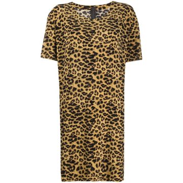 leopard pattern mini dress