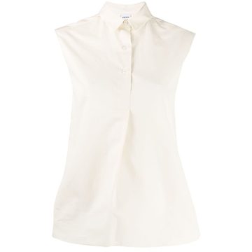 sleeveless linen shirt