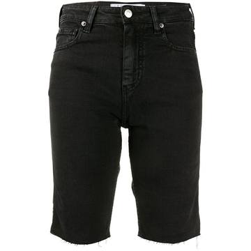 slim-fit denim shorts