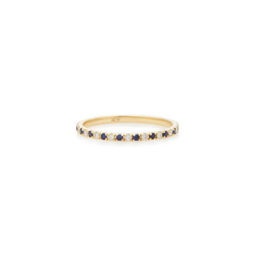 14K Gold Diamond and Sapphire Eternity Ring