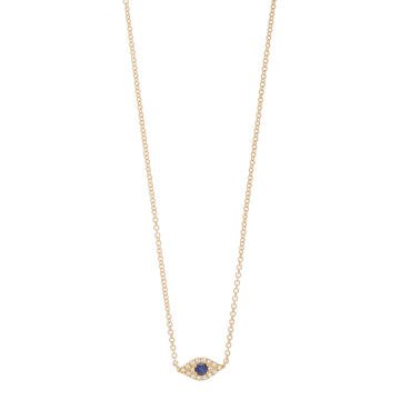 Evil Eye 14K Yellow-Gold and Diamond Choker Necklace