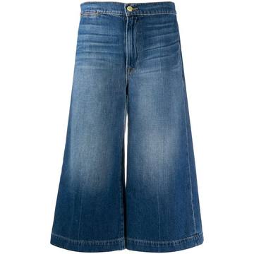 high-rise culotte jeans