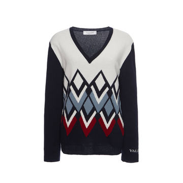 Logo-Knit Wool Cashmere Sweater