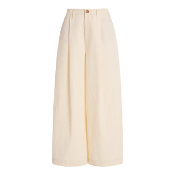 Cotton-Blend Cropped Pants