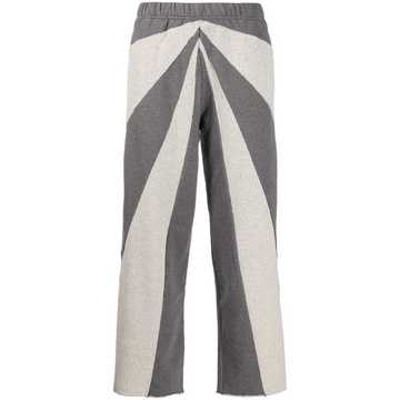 colour-block cropped track pants