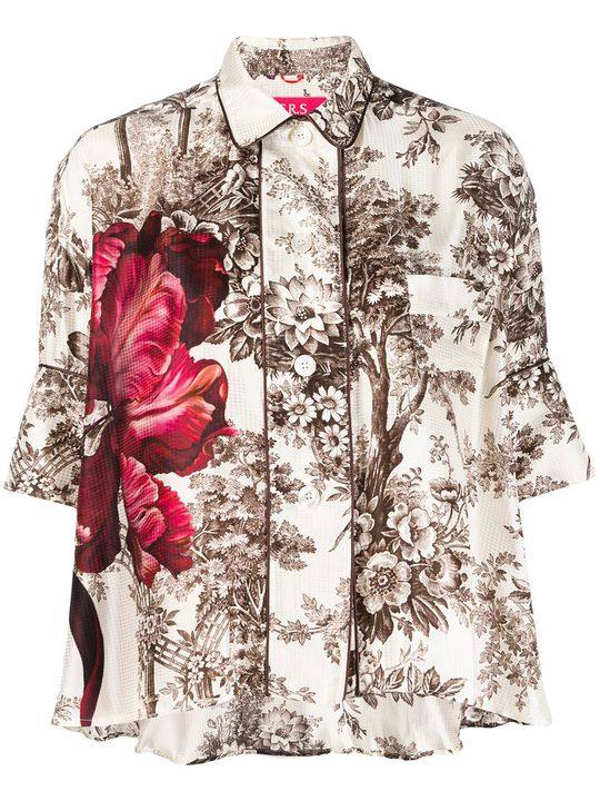 silk floral-printed blouse展示图