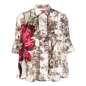 silk floral-printed blouse