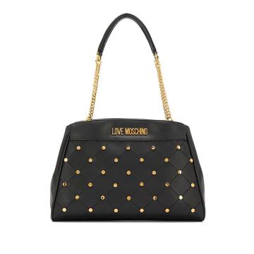 studded logo tote